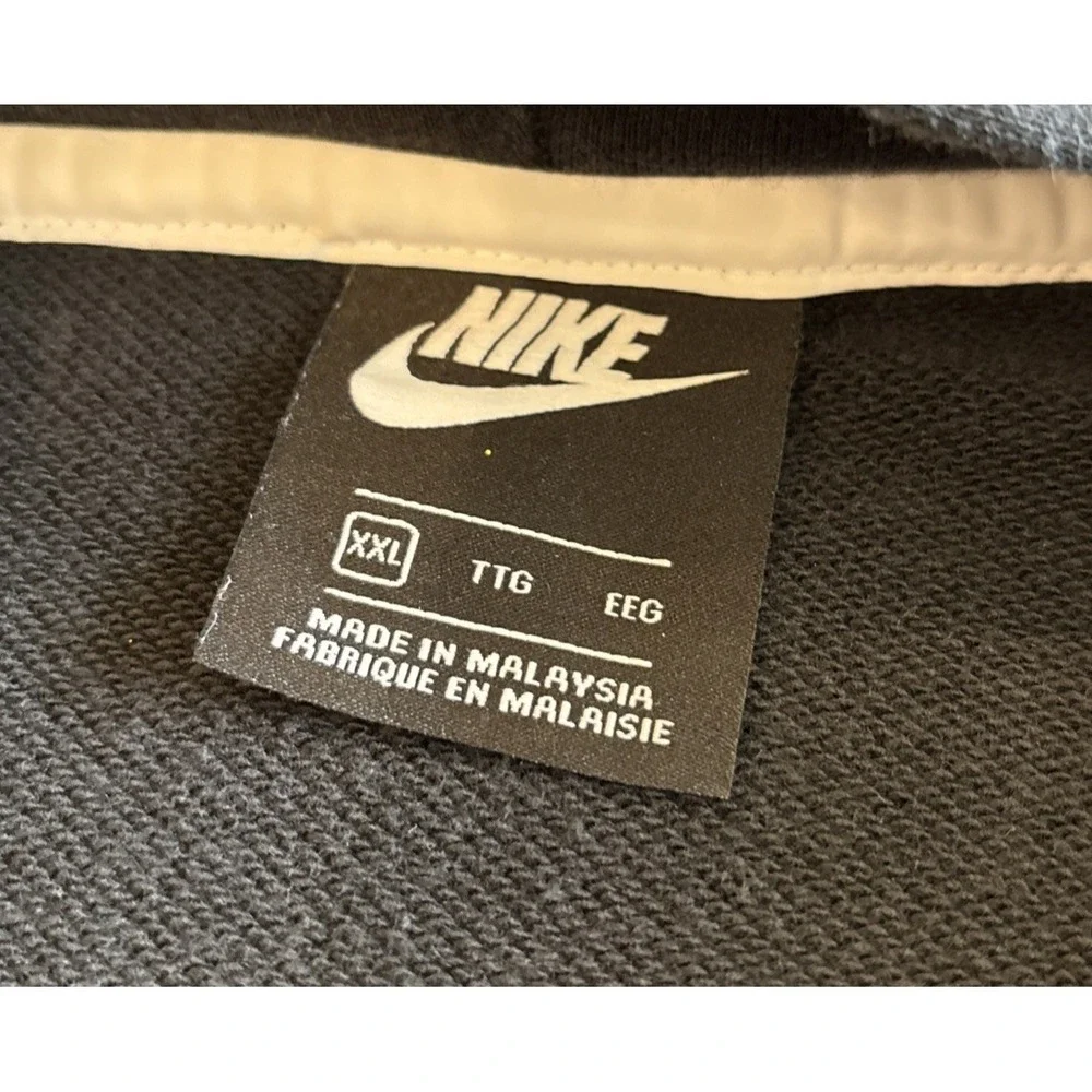 Nike Sportswear AF1 Men's Hoodie XXL Black French Terry Full Zip Sweatshirt